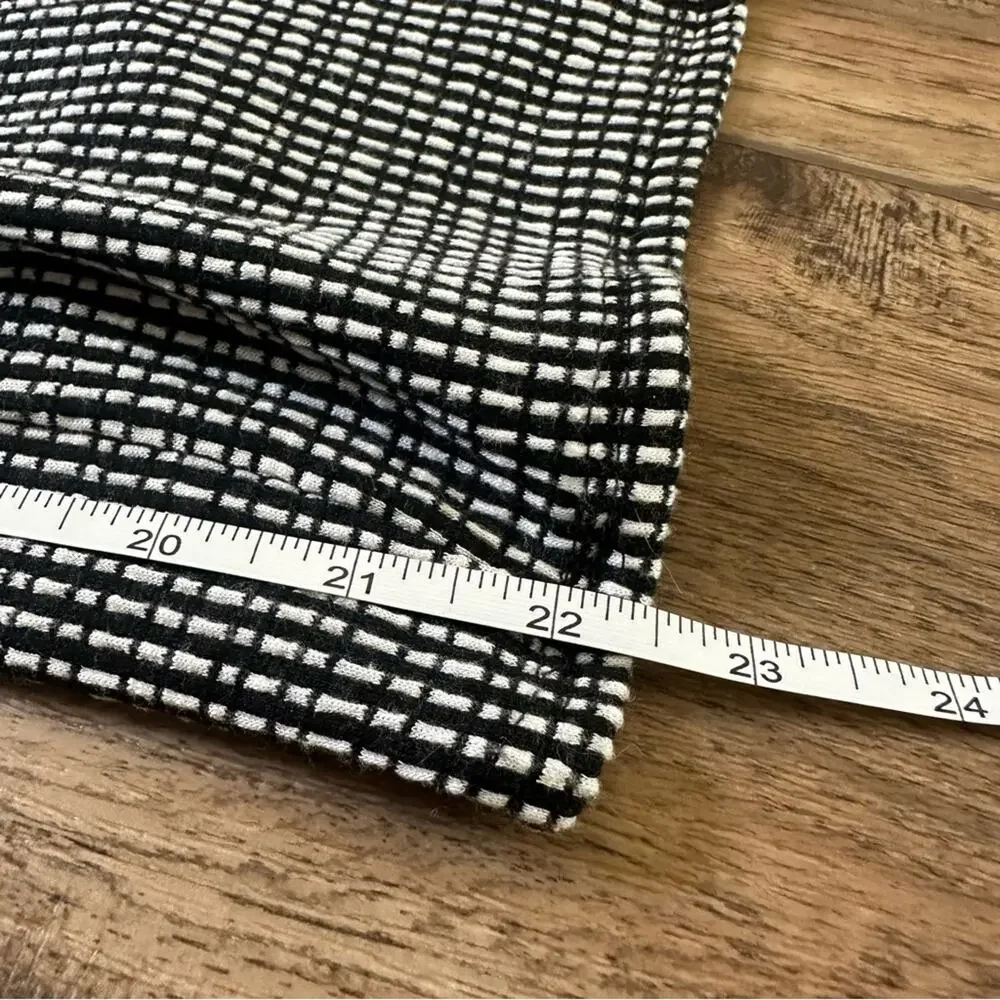 Caution to the Wind Jumper, Black, White, Cutouts, Wrap, Stretch, Checkered, S